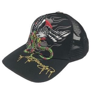 Ed Hardy Eagle Snake Snapback Trucker Hat

Color: Black